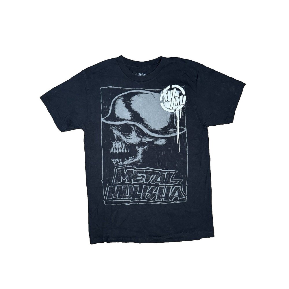 Metal Mulisha Men's Med Black Skull Y2K Graphic Tee